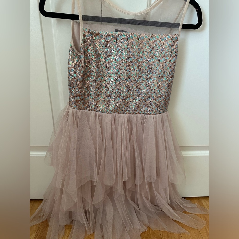 Pink & Violet Girls Multi Color Dress